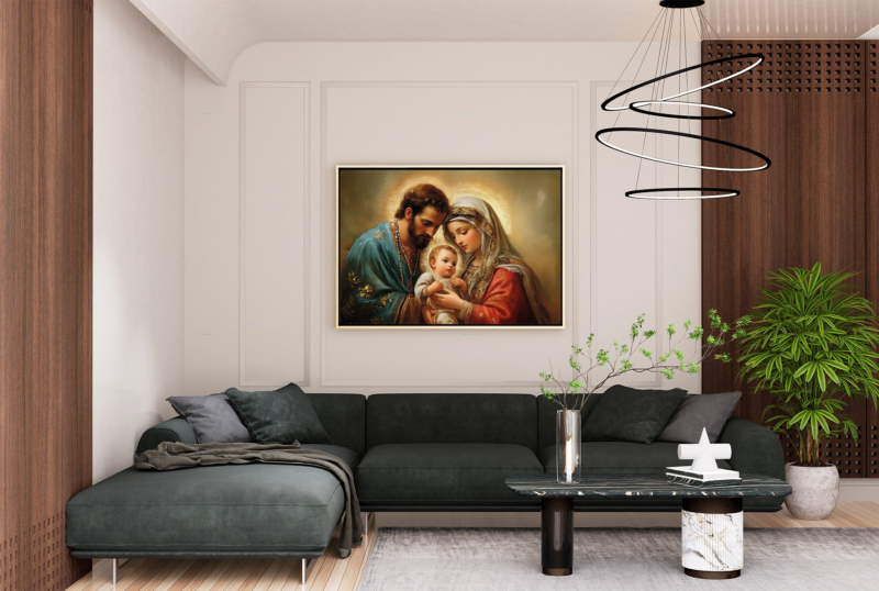 Podświetlany Obraz na Płótnie 60cm x 80cm w klasycznej ramie