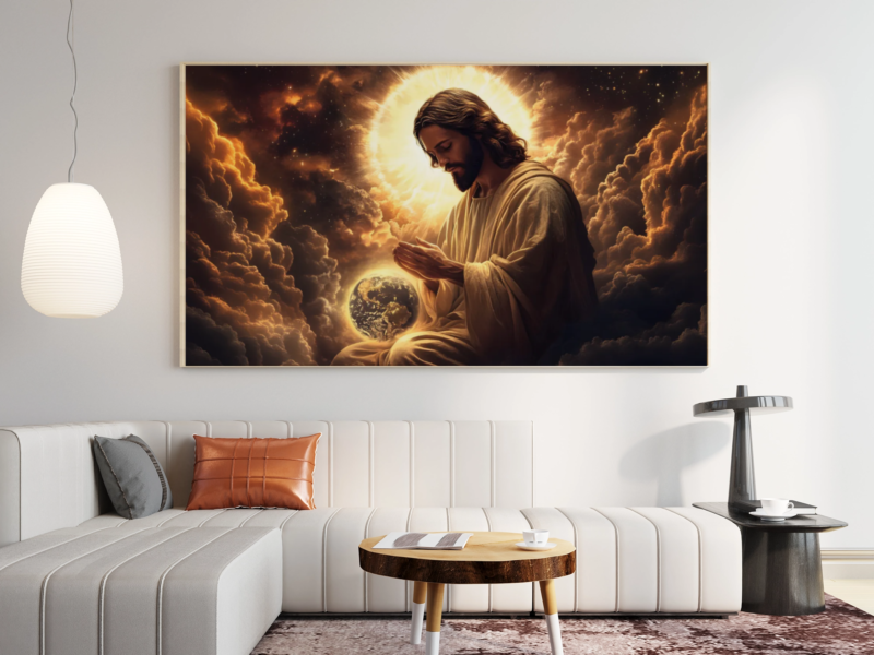 Podświetlany Obraz na Płótnie 100cm x 140cm w klasycznej ramie