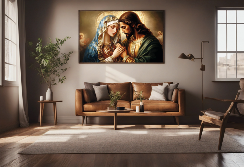Podświetlany Obraz na Płótnie 80cm x 120cm w klasycznej ramie